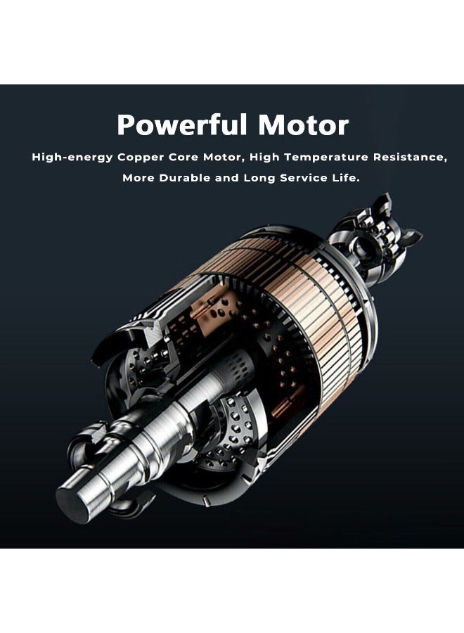 ديفاونز طقم مثقاب ومفك براغي لاسلكي بدون فرش من ديفاونز، 48 فولت، C007، 220-240 فولت، مع 23+3 إعدادات لعزم الدوران، تحكم متغير في السرعة، ضوء LED، مفتاح عكسي/أمامي، بطارية ليثيوم، طقم مثقاب مع رؤوس ومقابس، عمود مرن، حقيبة حمل - Image 3